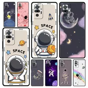 Для Redmi 10C чехлы Funda Cute Space Astronaut телефон чехол для Xiaomi Redmi Note 12 11 9S 9 8 10 Pro Plus 7 9T 8T 9C 9A 8A крышка Redmi Note 8