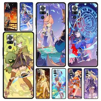 Для Redmi 10C Чехлы Funda Genshin Impact Мягкий чехол для телефона Xiaomi Redmi Note 12 11 9S 9 8 10 Pro Plus 7 9T 8T 9C 9A 8A Чехол Redmi Note 7