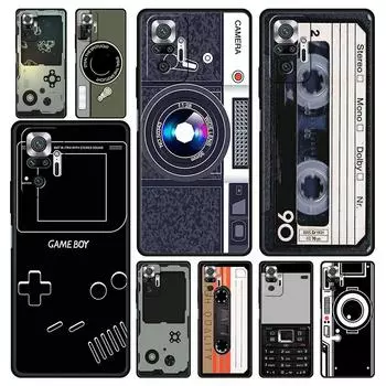 Для Redmi 10C Чехлы Винтаж Камера Магнитола Кассета Чехол Для Xiaomi Redmi Note 12 11 9S 9 10 Pro Plus 7 9T 8T 9C 9A 8A Чехол Redmi 10C