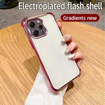 Для Redmi 12 4G Чехол Redmi 12 5G Чехол Redmi 12R Чехол для телефона Redmi Note 12R Redmi 12 Противоударный защитный чехол Прозрачная гальваническая пластина For Redmi 12 4G