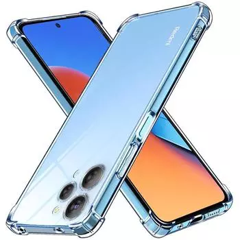 (Для Редми 12 ) Мягкий кристально чистый прозрачный силиконовый чехол из ТПУ с 3D подушкой безопасности, чехол для телефона Redmi 12, защищенный от падений дизайн Redmi Note 12 12S 4G 5G Pro + RedMi Note 12 Pro+ чистый