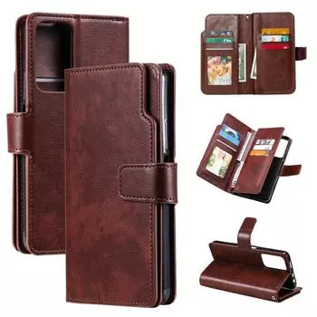 Для Redmi 13C 4G 13 C 5G 13R Роскошный кожаный чехол-подставка с несколькими слотами для карточек для Xiaomi Poco C65 C 65 M6 5G Чехол с откидным кошельком-держателем в виде ракушки redmi 13c 4G чёрный