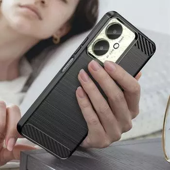 Для Redmi 13C 4G Mi Poco C65 противоударный защитный чехол роскошный силиконовый чехол для redmi13c 4g poco c65 мягкие матовые чехлы For Redmi 13c 4G чёрный