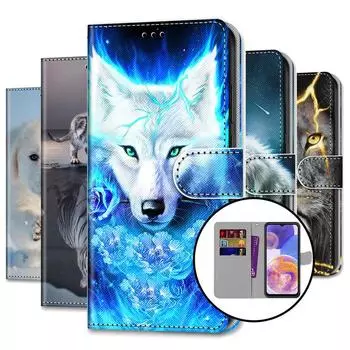 Для Redmi 13C Note 13 12 11 10 Pro Xiaomi Poco X3 NFC X5 Pro M6 Pro милый анималистичный узор PU кожаный чехол-книжка с отделениями для карт и подставкой для телефона Xiaomi Redmi 11 Prime