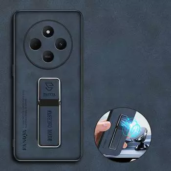 Для Redmi 14C 14 C 14R 13C 12C Skinsheep кожаный защитный чехол для камеры для Redmi K70 Ultra A3 4G Turbo 3 магнитный держатель подставка защитный чехол Redmi 14R чёрный