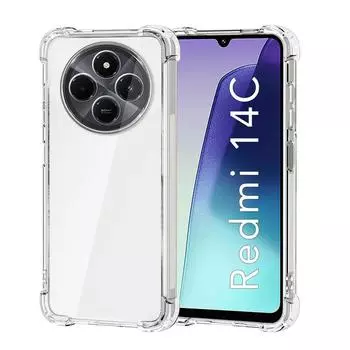 для Redmi 14C 4G Airbag Dropproof Ultra Thin HD Clear Transparent Crystal Soft Silicone TPU Case Phone Cover Redmi 14C 4G белый