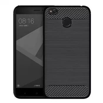 Для Redmi 4X чехол Мягкая силиконовая защитная задняя крышка для xiaomi redmi 4x мягкие чехлы для телефонов из углеродного волокна Coque Fundas Redmi 4X чёрный