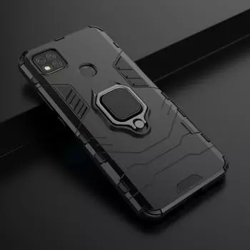 Для Redmi 9C NFC чехол противоударный жесткий магнитный чехол-подставка для телефона с кольцом для Xiaomi Redmi 9C NFC Redmi9C задняя крышка For Xiaomi Redmi 9C NFC синий