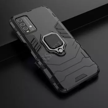 Для Redmi 9T чехол противоударный жесткий магнитный чехол-подставка для телефона с кольцом для Xiaomi Redmi 9T Redmi9T задняя крышка For Xiaomi Redmi 9T синий