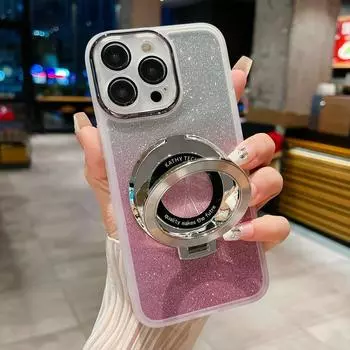 Для Redmi K60 Ultra K50 Bling Ring Holder Противоударный чехол Блестящий чехол из ТПУ для Xiaomi 13T 13 12 Pro For Redmi K60 Ultra светло-синий