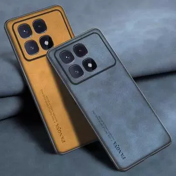 Для Redmi K70 Ultra Case Роскошный чехол для телефона из искусственной кожи Для Xiaomi Redmi K70 Pro K70E 5G Задняя крышка Матовый силиконовый Полная защита Redmi K70 Ultra чёрный