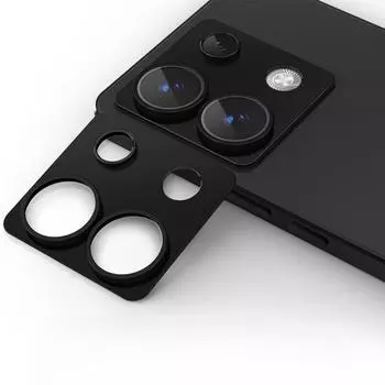 Для Redmi Note 13 Pro Plus Защитные пленки для объектива камеры из алюминиевого сплава Металлическое кольцо-наклейка для Note13 13Pro+ Защитная пленка Redmi Note 13 5G чёрный