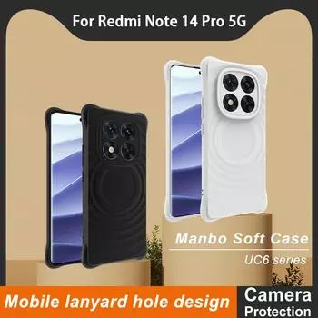 Для Redmi Note 14 Pro Plus 5G чехол для телефона IMAK UC-6 матовый мягкий чехол Redmi Note 14 5G чёрный
