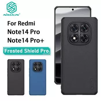 Для Redmi Note 14 Pro Pro+ чехол для телефона Nillkin Super Frosted Shield Pro Hard PC+TPU Shell противоударный задний чехол Redmi Note 14 Pro 5G чёрный