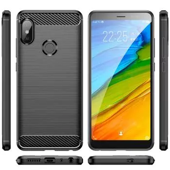 Для Redmi Note 5 Pro Note5 Мягкий силиконовый чехол задняя крышка для xaomi redmi note5 pro note5pro Противоударные матовые защитные чехлы For Redmi Note 5 чёрный