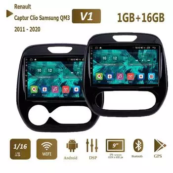 Для Renault Captur Clio Samsung QM3 2011-2020 Автомобильное Android IPS DSP HU WIFI GPS навигация 2din головное устройство 1 + 16 ГБ