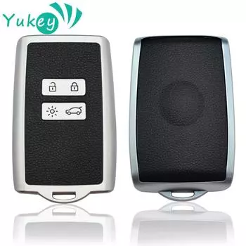 Для Renault Captur Koleos Kadjar Arkana Megane Dacia Duster Sandero Stepway ТПУ кожаный чехол для ключей автомобиля умный чехол с дистанционным управлением серый