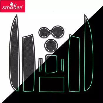 для Renault Clio 4 2013-2018 Левый руль Противоскользящий коврик для ворот Слот для чашки Дверной паз Нескользящая накладка Аксессуары для интерьера Коврики для подстаканников 10pcs