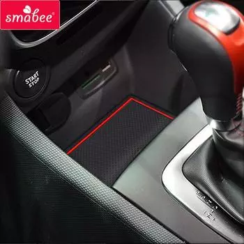 для Renault Clio 4 2013-2018 Противоскользящий коврик для паза под дверью, противоскользящая накладка, аксессуары для стайлинга автомобиля, коврики для подстаканников 10pcs