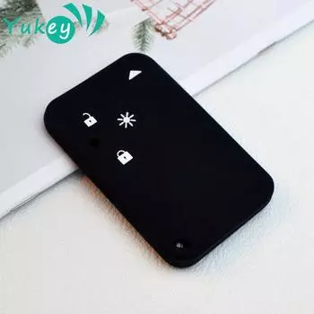 Для Renault Clio Logan Megane 2 3 Koleos Scenic чехол для карт с 4 кнопками, силиконовый чехол для автомобильного ключа, защитный держатель чёрный