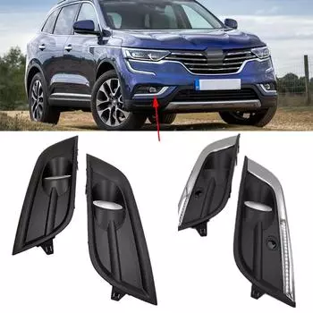 Для Renault Koleos 2017-2018 автомобильный передний бампер, противотуманная фара, рамка, крышка, решетка, крышка, крышка капота 1pc left