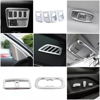 Для Renault Koleos 2017-2020 Аксессуары для интерьера Центральная консоль Декоративная рамка Крышка Отделка ABS Серебряная наклейка Для Samsung QM6