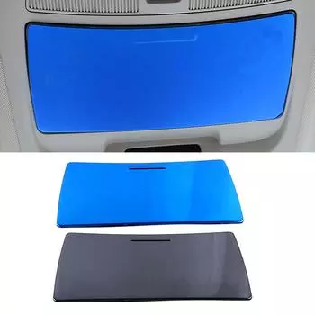 Для Renault Koleos 2017-2020 Чехол для очков, ящик для хранения, крышка, отделка, рамка, нержавеющая сталь, внутренняя наклейка для Samsung QM6 чёрный