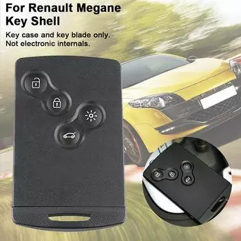 Для Renault Megane 4-кнопочный Smart Car Key Shell Пульт дистанционного управления Плоский чехол для эмбриона как