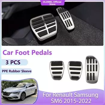 Для Renault Samsung SM6 2015 2016 2017 2018 2019 2020 2024 2024 Автомобильные педали тормоза Нескользящие накладки без сверления Аксессуары