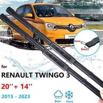 Для Renault Twingo 3 III MK3 2015 ~ 2023 передние щетки стеклоочистителя резак для лобового стекла Замена щеток для автомобиля LHD