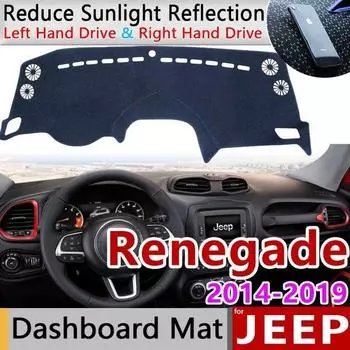для Renegade 2014~2019 BU противоскользящий коврик на приборную панель накладка солнцезащитный козырек коврик для приборной панели автомобильные аксессуары Trailhawk 2015 2016 2017 2018 Left Hand Drive синий