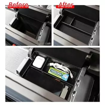 для RIVIAN R1S R1T Подлокотник Ящик для хранения в центральной консоли автомобиля Органайзер для лотка Аксессуары для уборки салона