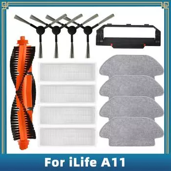 Для робота-пылесоса iLife A11 запасные части аксессуары запасные части основная боковая щетка фильтр Hepa тряпка для швабры чехол для щетки