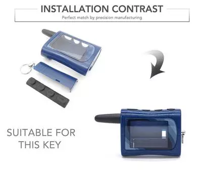Для MA чехол-брелок для Scher-Khan Magicar A ЖК-дисплей с дистанционным управлением двусторонняя защита системы автосигнализации Plastic Car Key Case синий