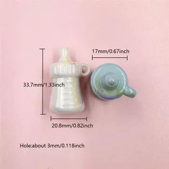 Для ручной работы модные 20,8*33,7 мм бутылочка для кормления ювелирные аксессуары 5 шт. материал ручной работы DIY свободные бусины розовый