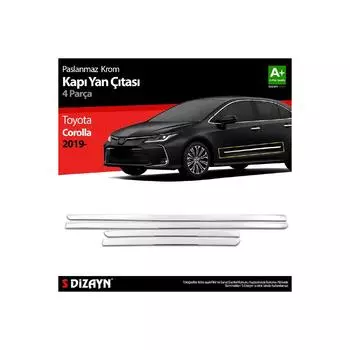Для S-dizayn Toyota Corolla Хромированные дверные боковые молдинги, 4 шт., 2019 г.