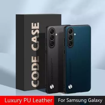 Для Samsung A56 A36 Роскошный силиконовый кожаный чехол для Galaxy A56 A36 A26 5G A16 A06 A05S A55 A35 Защитный чехол для камеры Модный противоударный бампер For Samsung A56 5G чёрный