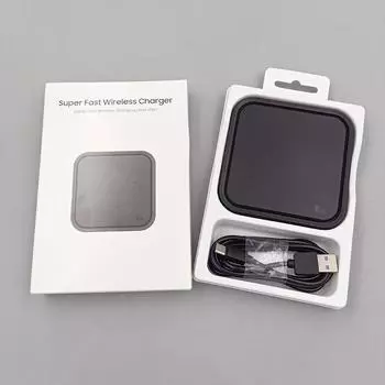 Для Samsung быстрое беспроводное зарядное устройство 15 Вт QI Pad для Galaxy Z Fold 6 Flip 6 5 S24 S23 S22 S21 Note20 Ultra S10+ S9 наушники, EP-P2400 чёрный