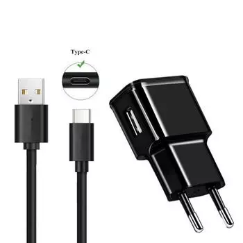 Для Samsung Feel 2 A51 A50 A70 A71 A10 A20 A91 S8 S9 note 10 20 A11 A01 A5 2017 Зарядное устройство для телефона Xiaomi Redmi Адаптивная быстрая зарядка USB-кабель для зарядки европейского стандарта чёрный