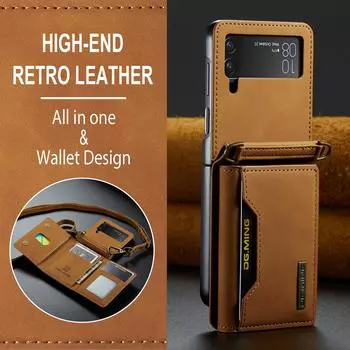 для Samsung Flip 4 чехол-держатель для карт с защитой от пыли для Samsung Galaxy Z Flip 4 Flip4 5G аксессуары для мобильных телефонов кошелек Coque for Samsung Z Flip 4