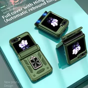 Для Samsung Flip 5 5G кольцо с защитой от царапин, шарнирный чехол для Samsung Galaxy Z Flip 5 Flip5, нескользящая стеклянная защитная пленка for Samsung Z Flip 5