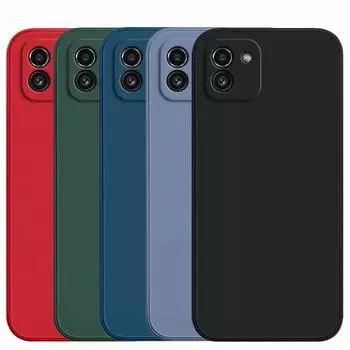 Для Samsung Galaxy A03 Чехол Samsung A03S A12 A13 A53 A52 M52 M32 A03 Core Cover Liquid Silicon Противоударный задний чехол Samsung A03 A03 чёрный