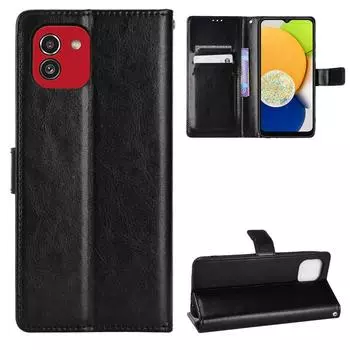 Для Samsung Galaxy A03 GalaxyA03 чехол-книжка из искусственной кожи-бумажника чехол для телефона For Samsung Galaxy A03 коричневый