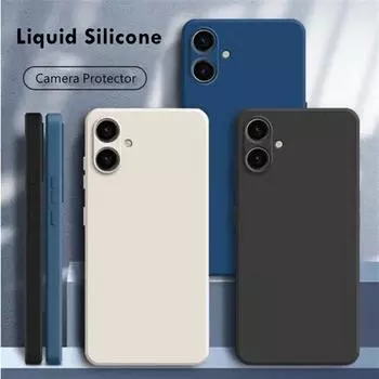 Для Samsung Galaxy A06 Чехол Чехол Samsung Galaxy A06 A05 A16 A05S Funda Coque Мягкий жидкий силиконовый чехол TPU Samsung A06 For A06 чёрный