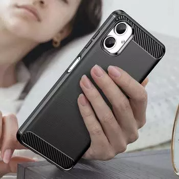 Для Samsung Galaxy A06 мягкий силиконовый чехол роскошная задняя крышка из углеродного волокна для Samsung A06 матовые защитные чехлы для телефонов For Galaxy A06 чёрный