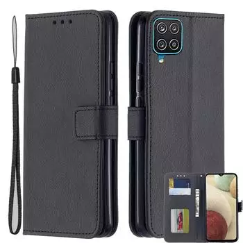 Для samsung Galaxy A12 чехол роскошный зернистый кожаный кошелек флип-чехлы для телефонов для samsung A12 Coque A 12 6,5 слот для карты подставка держатель крышка Samsung Galaxy A12 красный