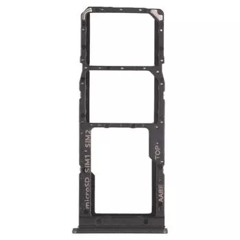 Для Samsung Galaxy A12 SM-A125 лоток для SIM-карты + лоток для SIM-карты + лоток для карты Micro SD чёрный