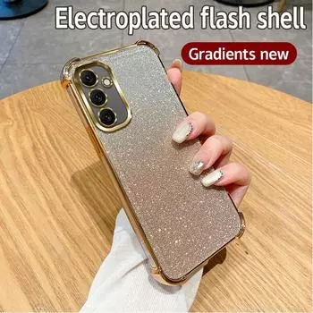 Для Samsung Galaxy A14 4G 5G A15 A24 A25 A34 A35 A54 A55 блестящий силиконовый мягкий чехол с четырьмя углами противоударный защитный чехол A04