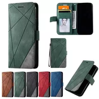 Для Samsung Galaxy A20S A10S A20E A13 A23 A52S M12 F12 M23 F23 A33 A53 A73 A12 A22 A22S A42 A32 A52 A72 A82 M32 M13 4g 5g кожаный флип-чехол A13 4G чёрный