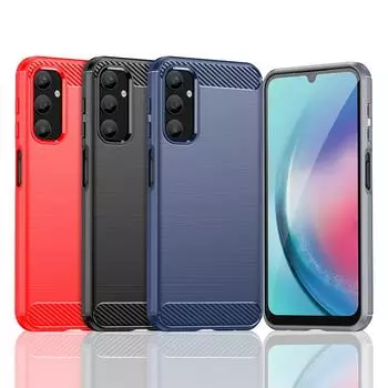 Для Samsung Galaxy A25 5G Чехол для Samsung A25 5G Противоударный мягкий силиконовый чехол из углеродного волокна для Samsung A25 5G Чехол For Samsung A25 5G чёрный